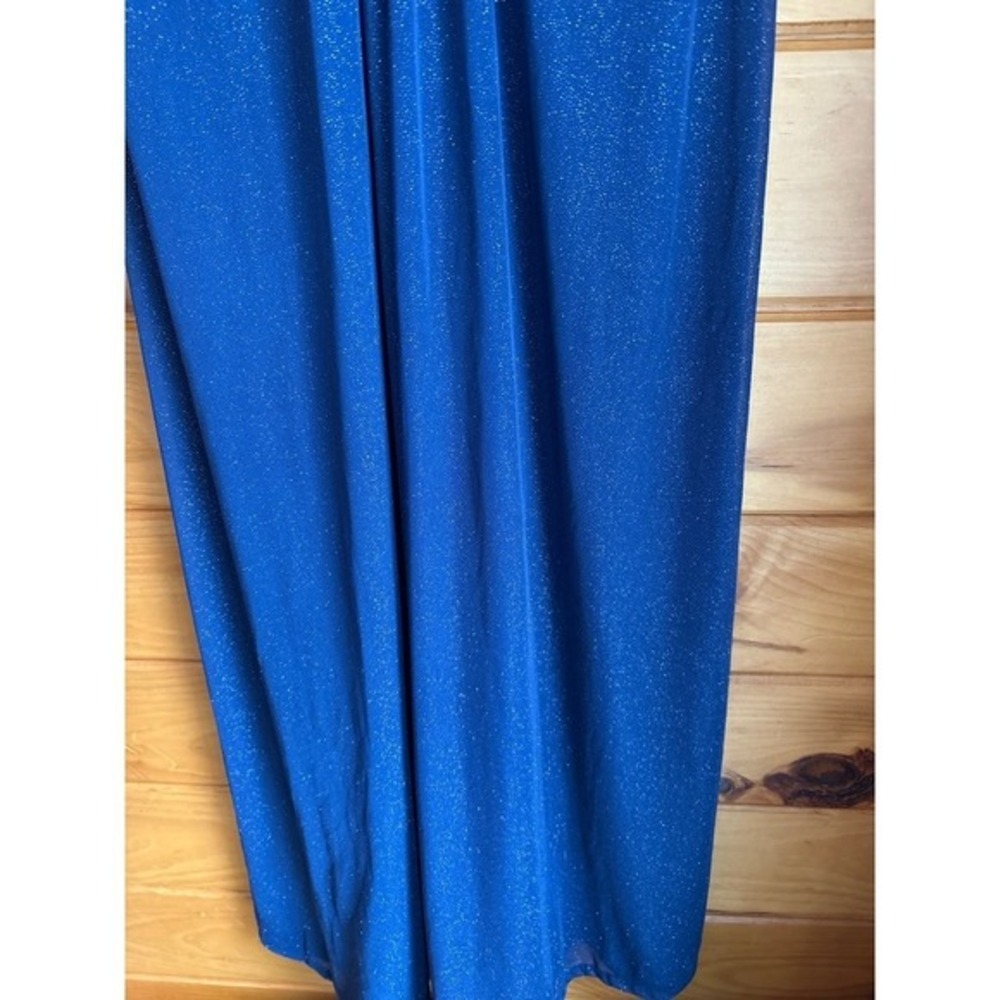 Alex Evenings Midnight Blue Sparkle Ruched Waist Gown‎ Formal Evening Dress  4 - Picture 8 of 11